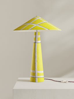 Parasol table lamp Interiors Palefire UK Citrine Yellow Axis  - Collagerie