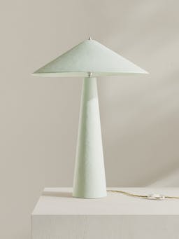 Parasol table lamp Interiors Palefire UK Caledon Green  - Collagerie