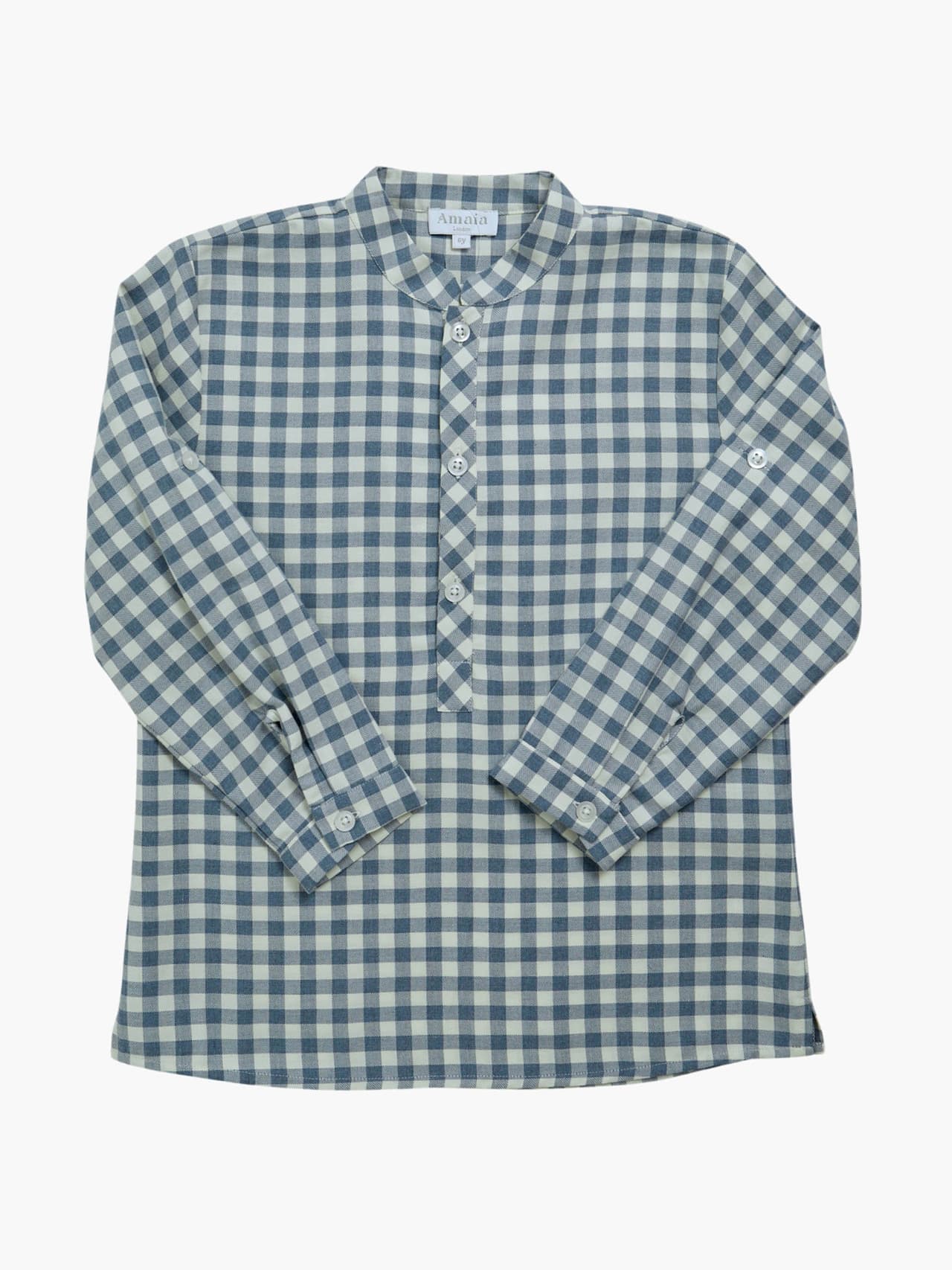 Dusty blue vichy Pereprine shirt