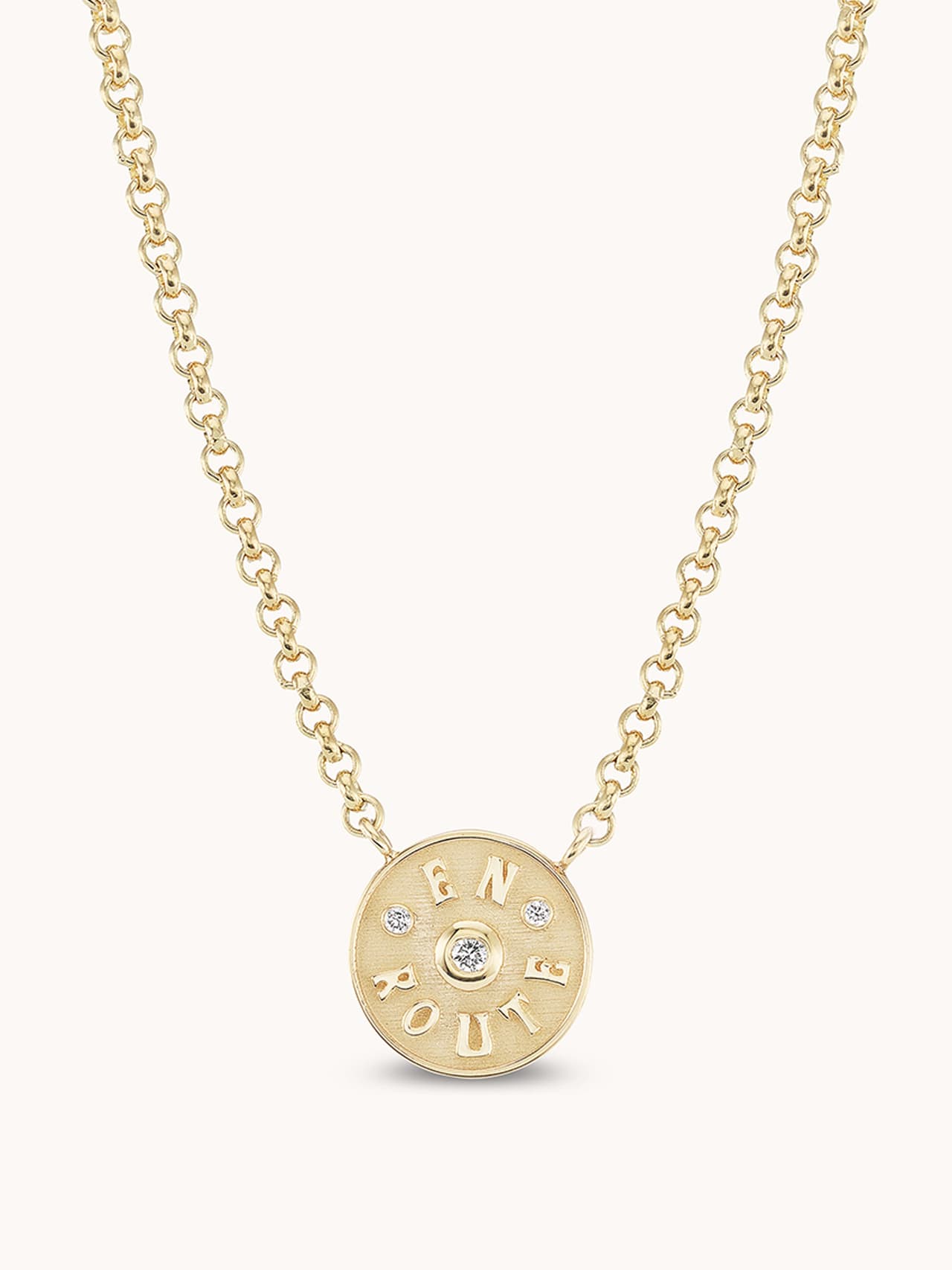 Petite En Route necklace in white diamond