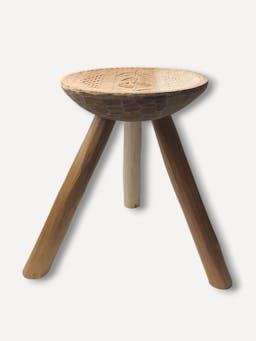 Wooden stool with motif  Casa de Folklore    - Collagerie