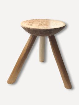 Wooden stool with motif  Casa de Folklore    - Collagerie