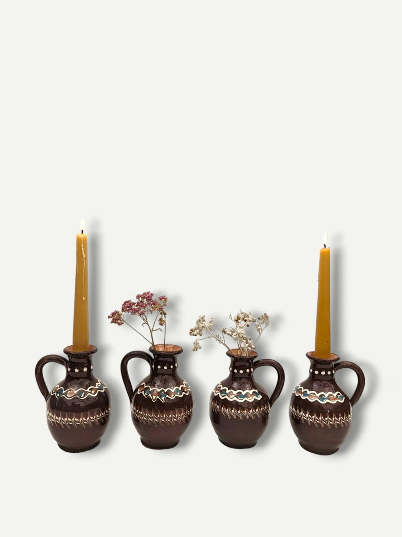 Chocolate candlestick holder Candlestick Casa de Folklore    - Collagerie