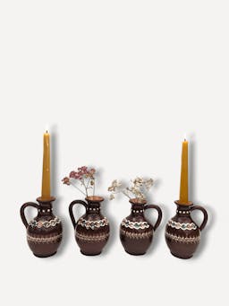 Chocolate candlestick holder Candlestick Casa de Folklore    - Collagerie