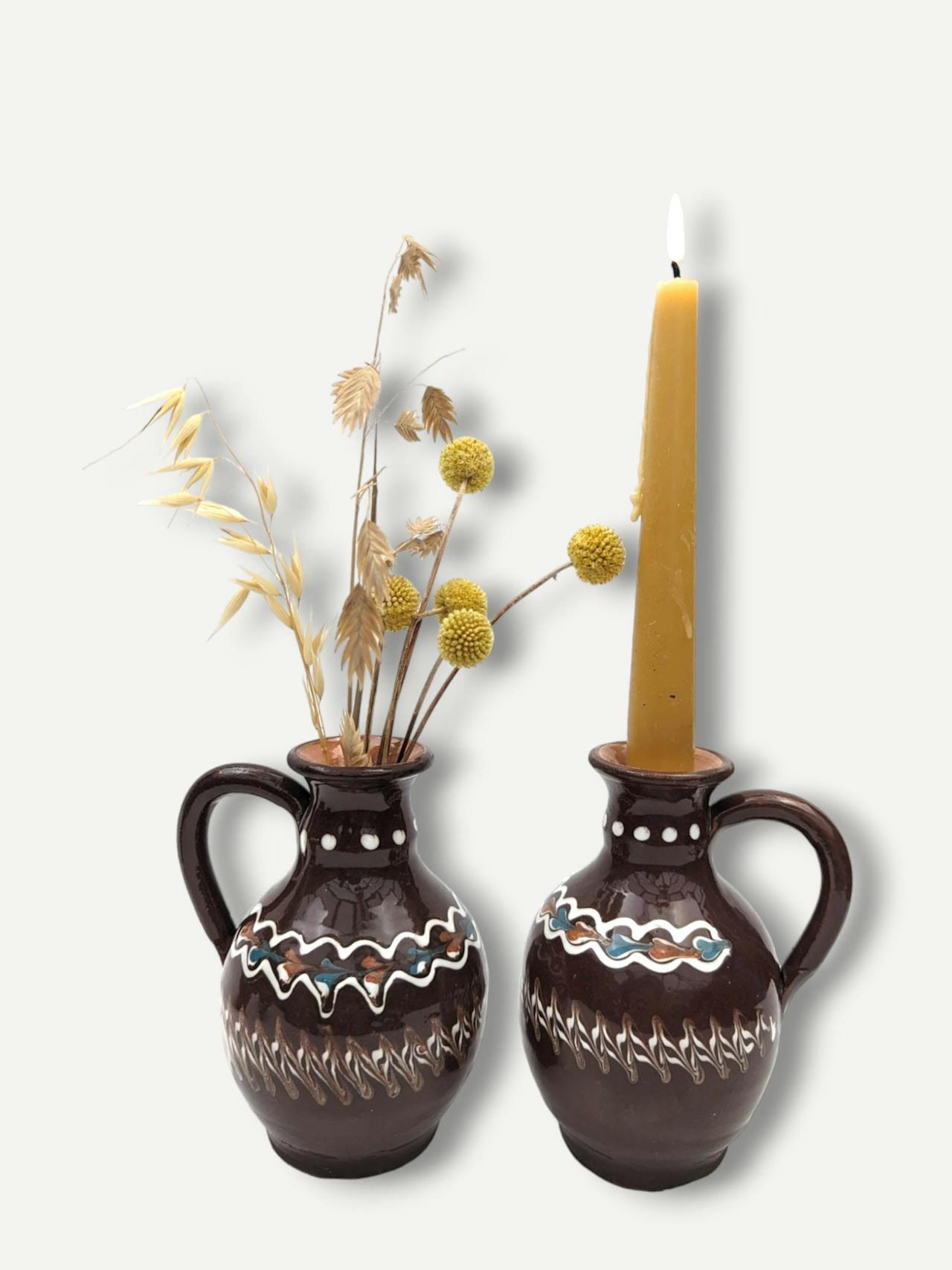 Chocolate candlestick holder Candlestick Casa de Folklore    - Collagerie