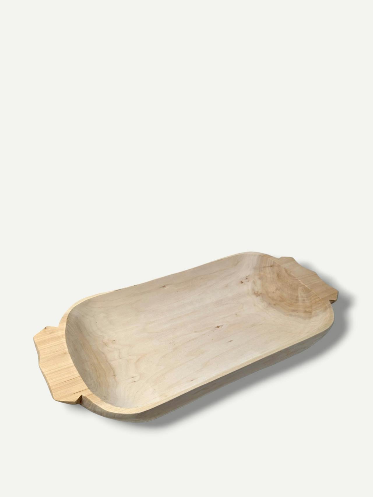 Large wooden dough bowl