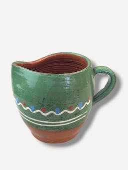 Moss green dot barrel jug  Casa de Folklore    - Collagerie