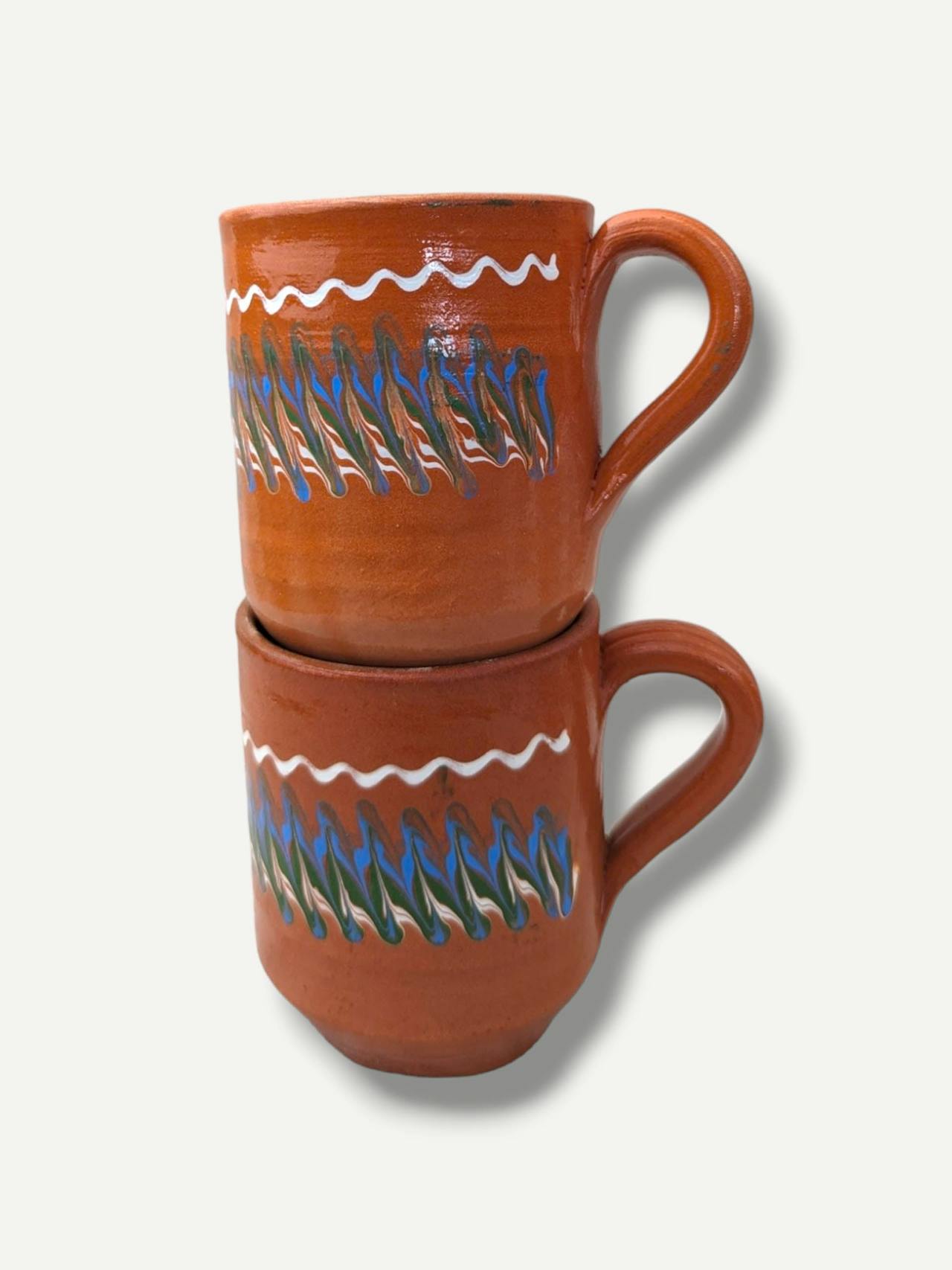 Tan cylinder mug Clay Mug Casa de Folklore    - Collagerie