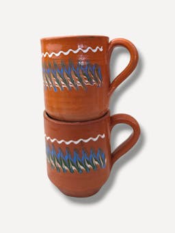 Tan cylinder mug Clay Mug Casa de Folklore    - Collagerie