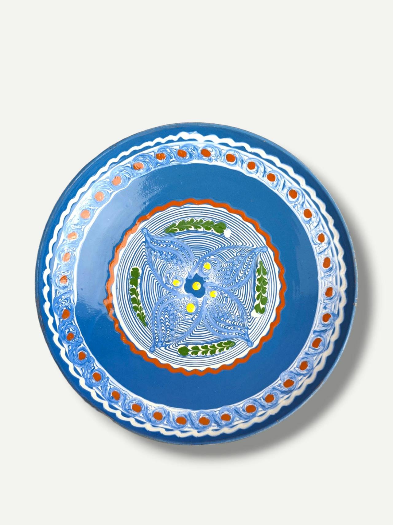 Large soft blue servings dish II  Casa de Folklore    - Collagerie