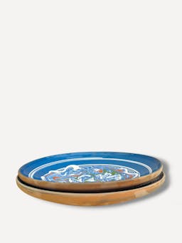 Marble effect large serving plate  Casa de Folklore    - Collagerie