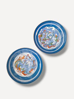 Marble effect large serving plate  Casa de Folklore    - Collagerie