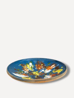 Cobalt splatter serving plate Horezu Deep Plate Casa de Folklore    - Collagerie