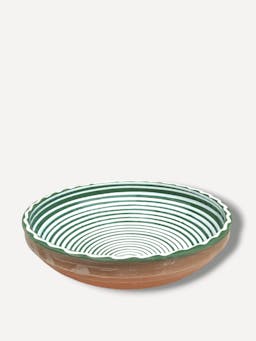 Moss green swirl fruit bowl Horezu Fruit Bowl Casa de Folklore    - Collagerie