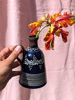 Sitar indigo bottle vase III  Casa de Folklore    - Collagerie