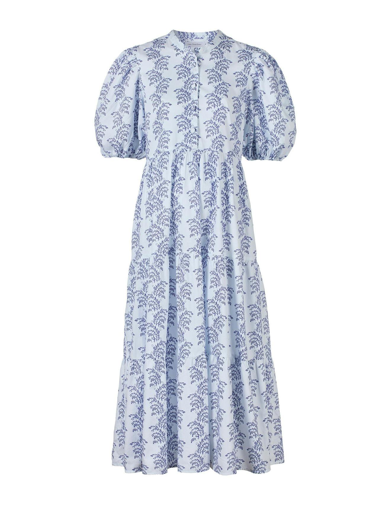White and blue Nellie dress