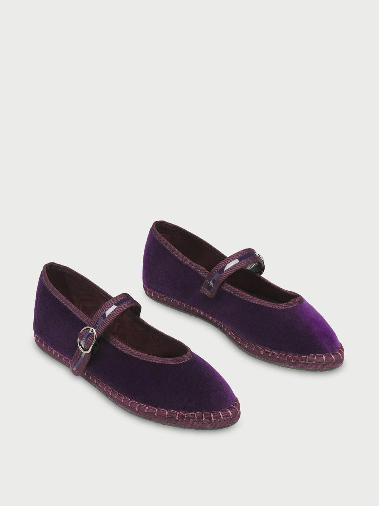 Purple Pierre flats Mary Jane Flabelus    - Collagerie