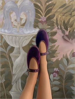 Purple Pierre flats Mary Jane Flabelus    - Collagerie