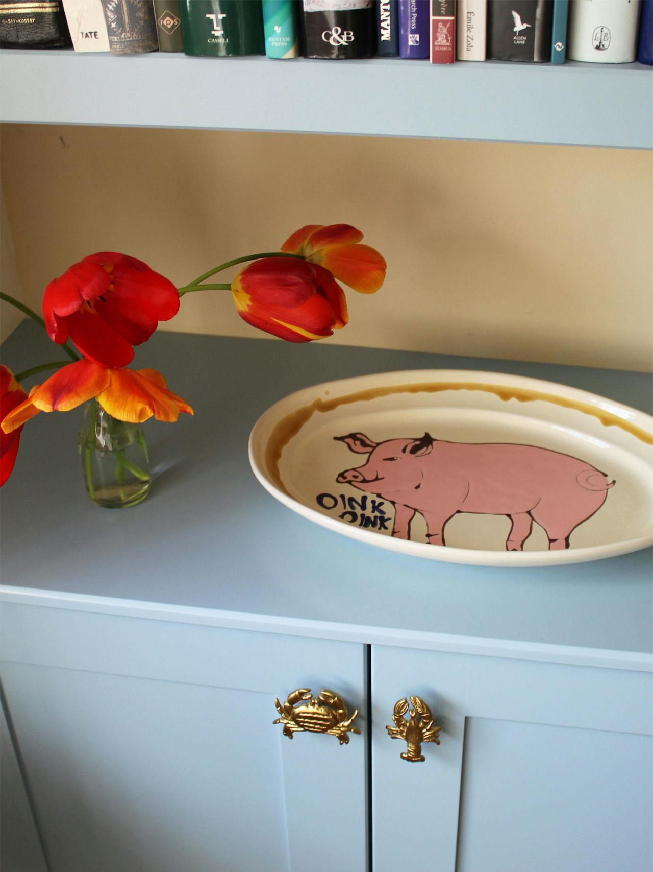 Pig oval platter ceramics Amuse La Bouche    - Collagerie