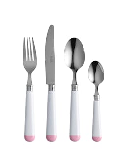 White and pink cutlery set  In the Roundhouse    - Collagerie