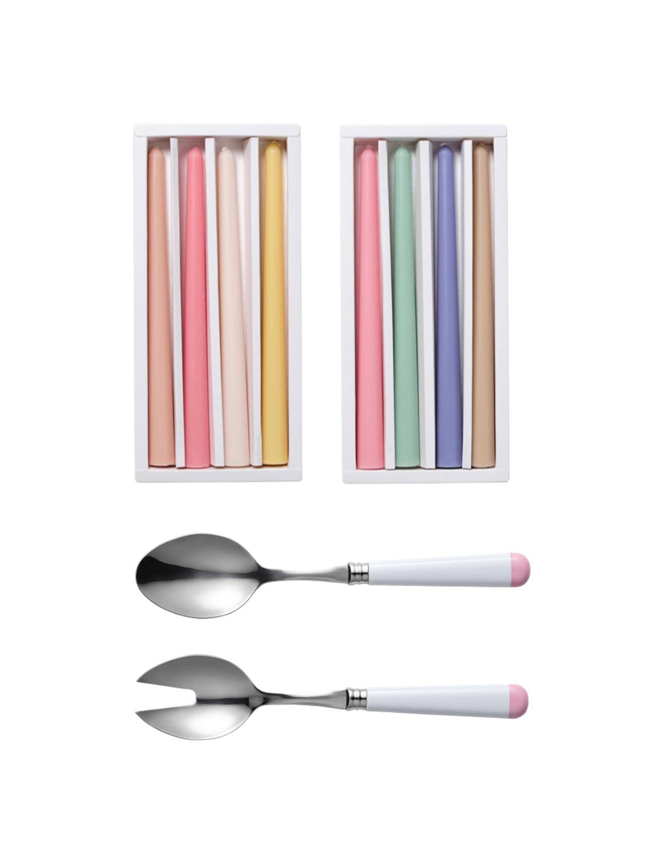 Pastels server and candle set