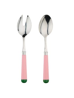 Pink and green salad servers  In the Roundhouse    - Collagerie