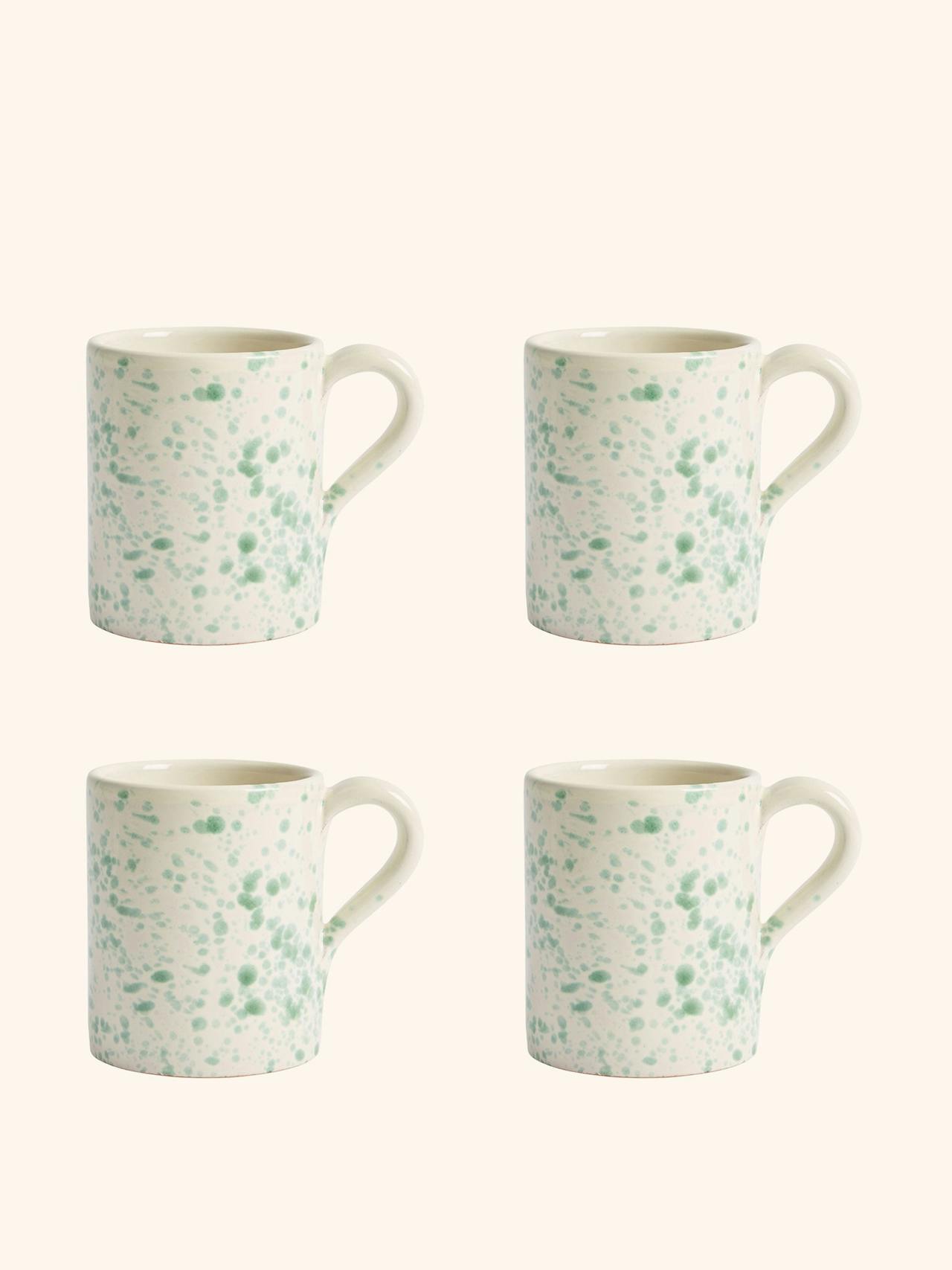 Pistachio coffee mugs, set of 4