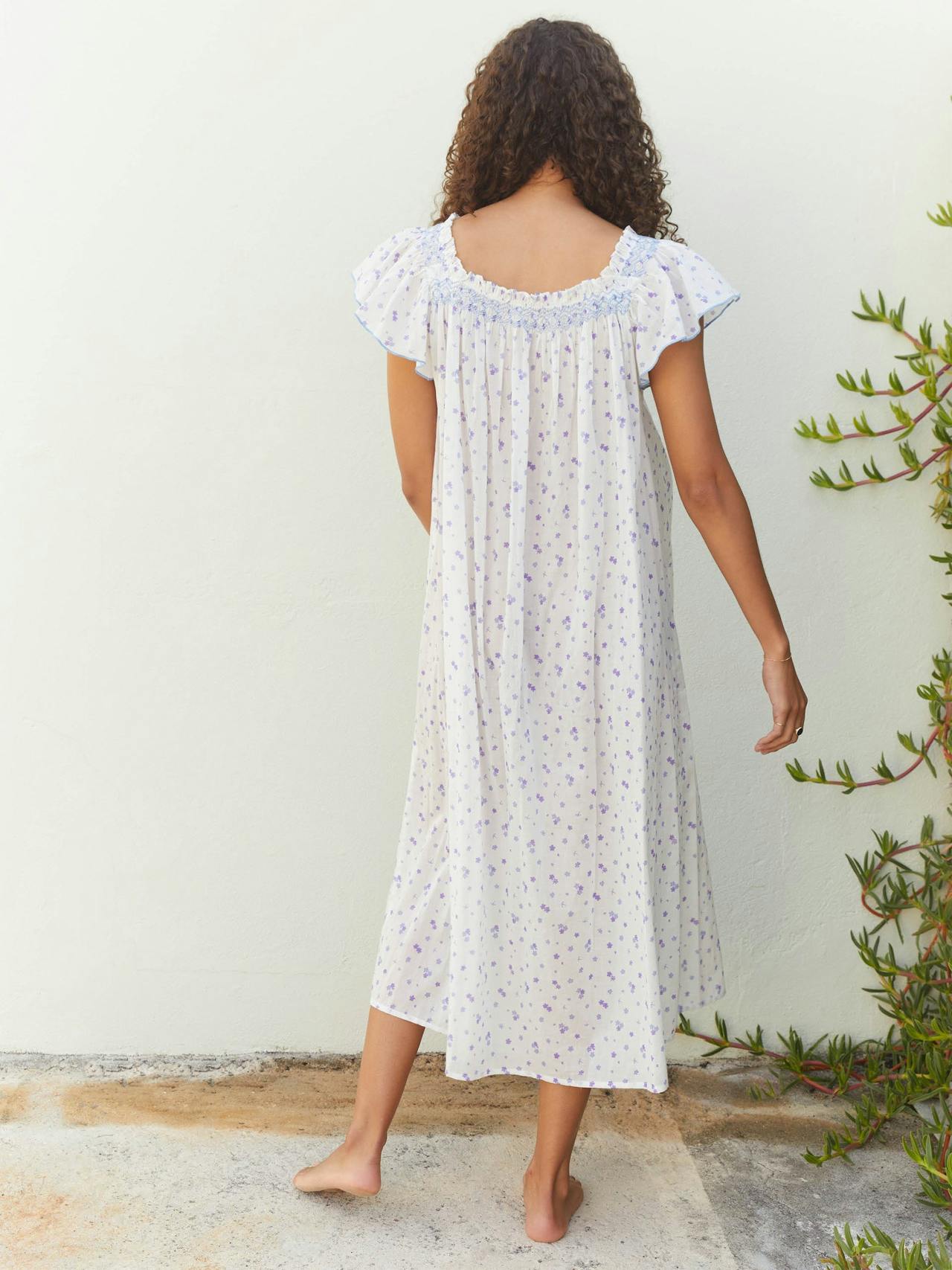 Cotton Poppy Plumbago nightgown  If Only If    - Collagerie