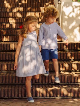 Poppy dress navy stripe Child Amaia    - Collagerie