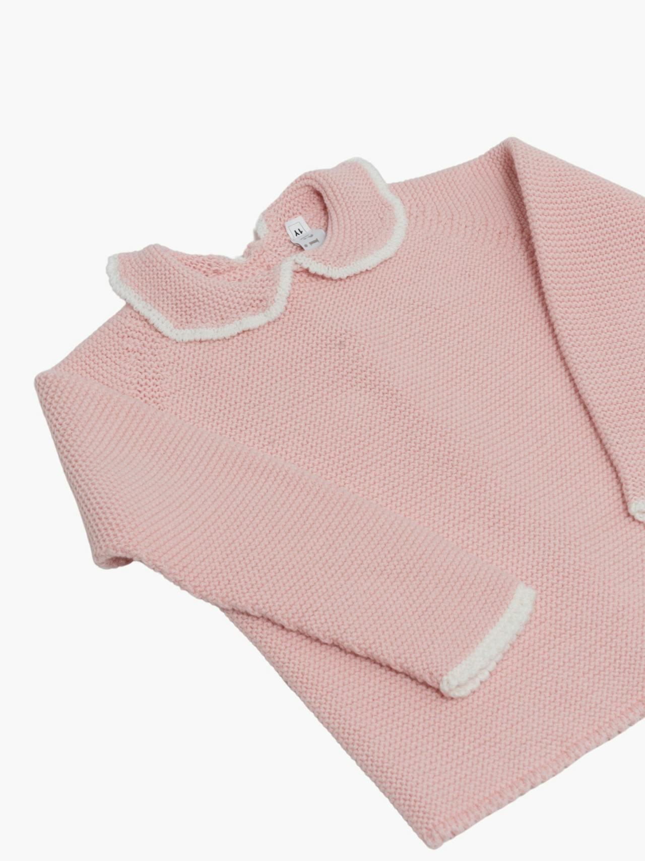 Powder pink collar jumper Baby Clothing Amaia    - Collagerie