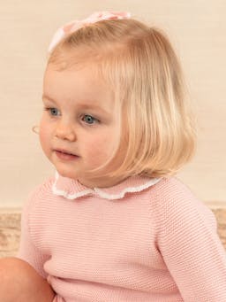 Powder pink collar jumper Baby Clothing Amaia    - Collagerie