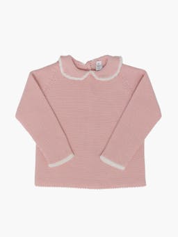 Powder pink collar jumper Baby Clothing Amaia    - Collagerie