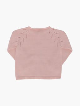 Puce baby cardigan powder pink Baby Clothing Amaia    - Collagerie