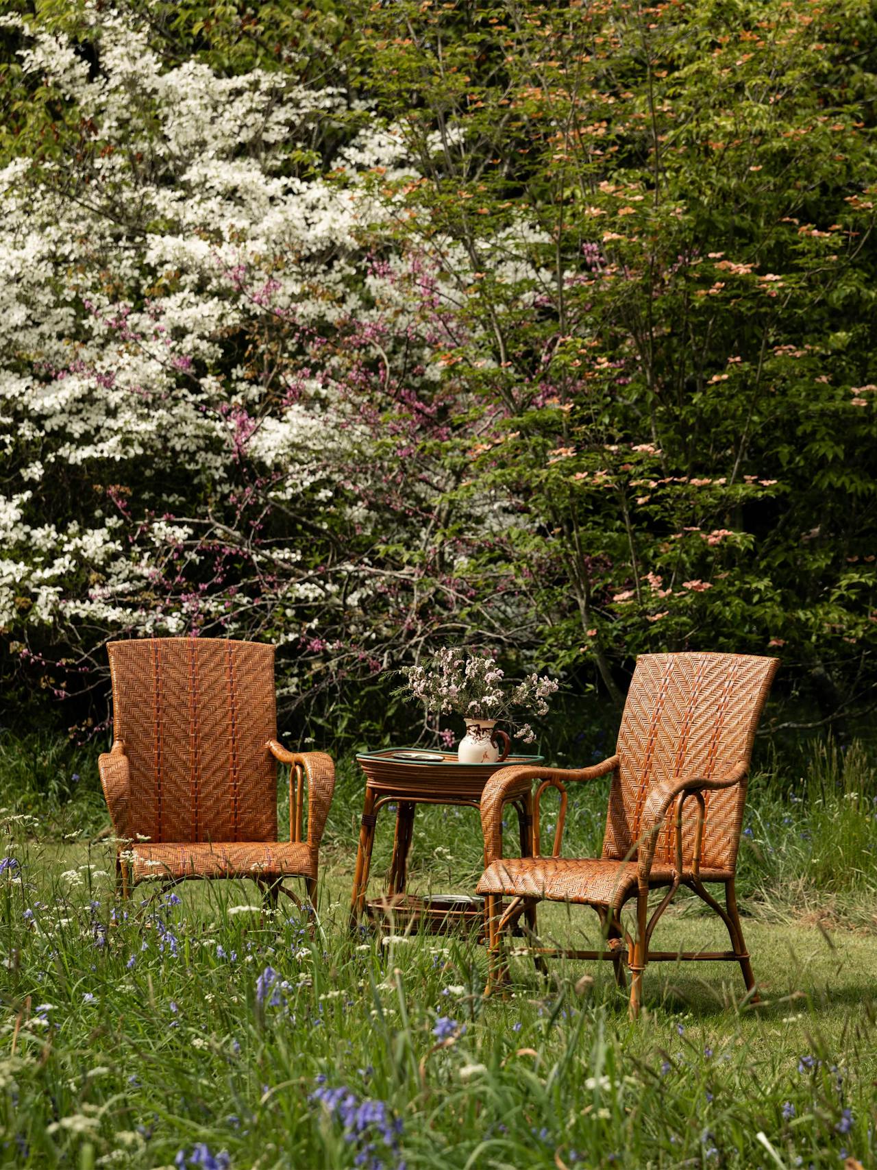 Emerson outdoor side table Rattan Sharland England    - Collagerie