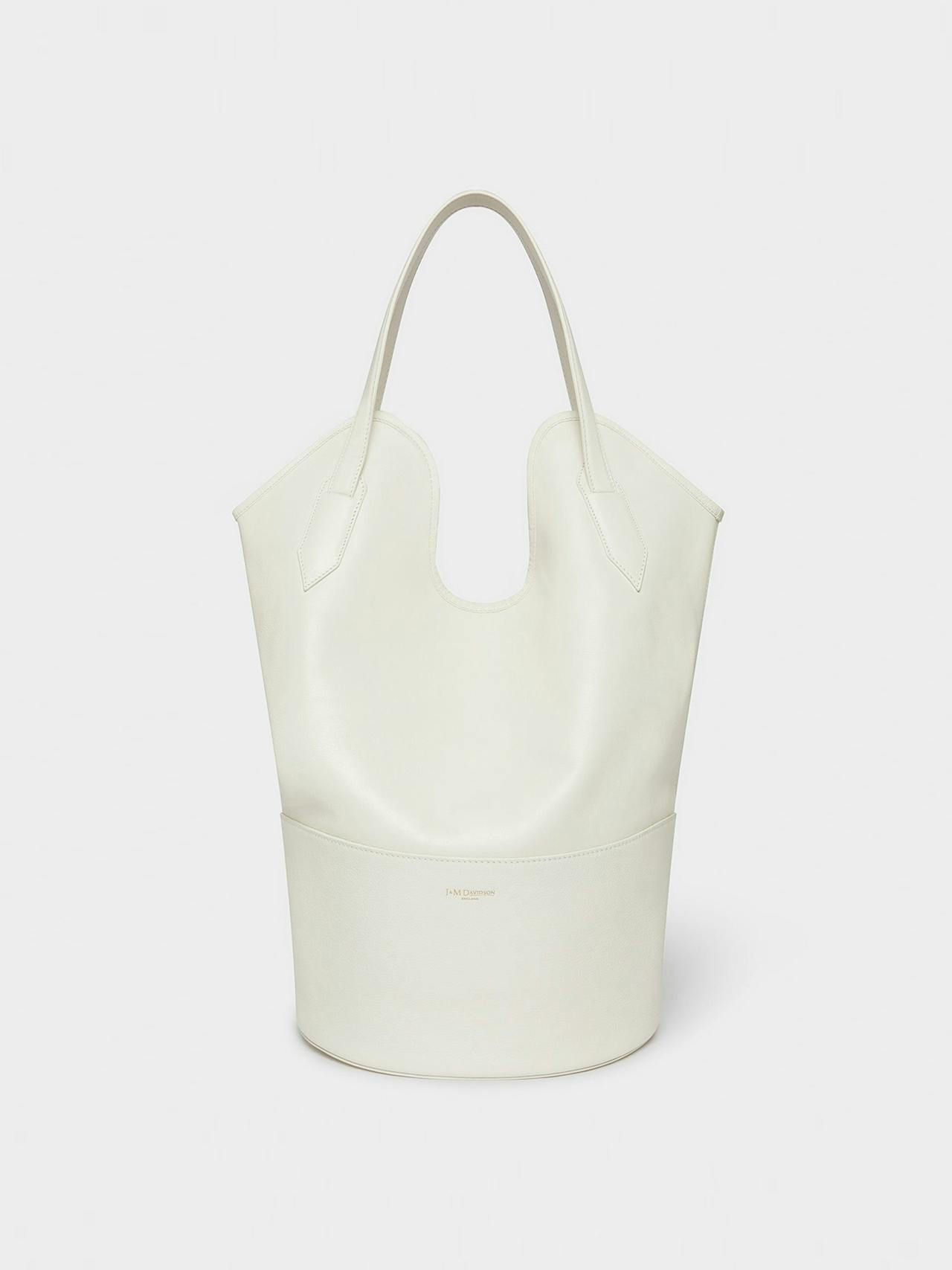 Cream leather Ray bucket bag