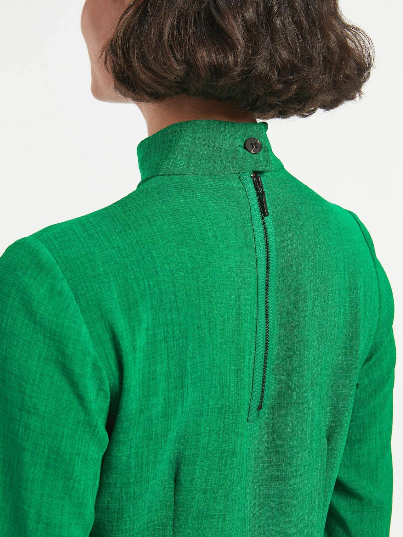 Emerald green Riley funnel neck blouse Blouse Cefinn    - Collagerie