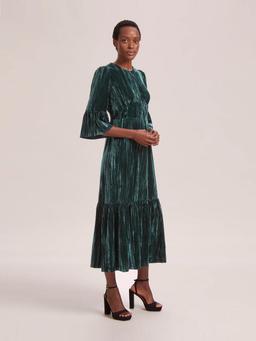 Dark green Daphne velvet maxi dress Dress Cefinn    - Collagerie