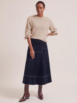 Navy Simone corduroy maxi skirt Skirt Cefinn    - Collagerie