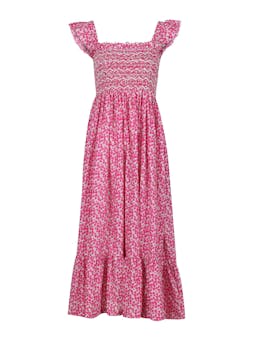 Rachel carson women's dress bizzy lizzy cotton lawn with elderflower hand smocking  Smock London    - Collagerie