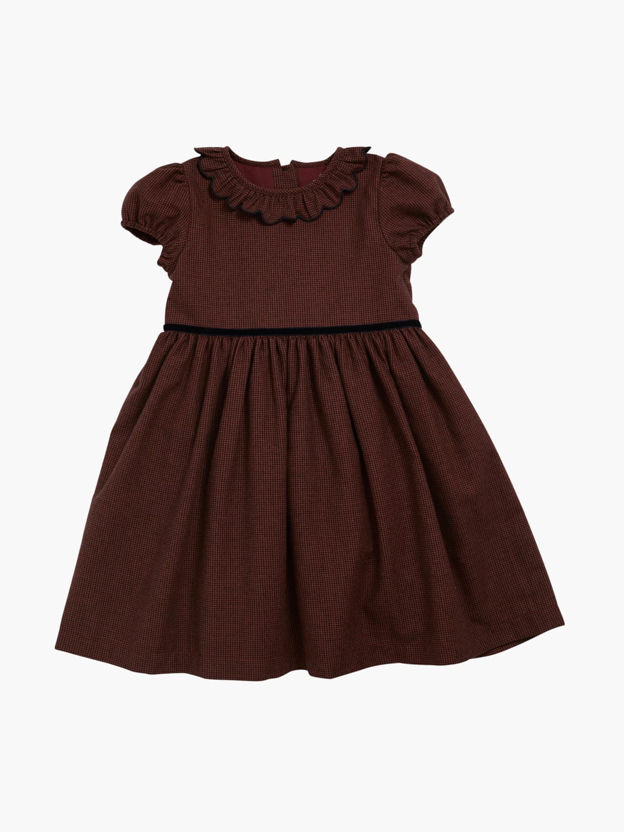 Burgundy Raisin scalloped dress Baby & Child Clothing Amaia 2Y   - Collagerie