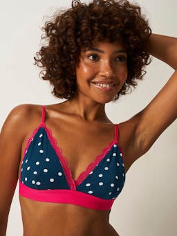 Midnight spot lace bralette Lace Bralette Stripe & Stare    - Collagerie