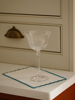 Julia twisted cut crystal coupes, set of 6 Drinkware Rebecca Udall    - Collagerie