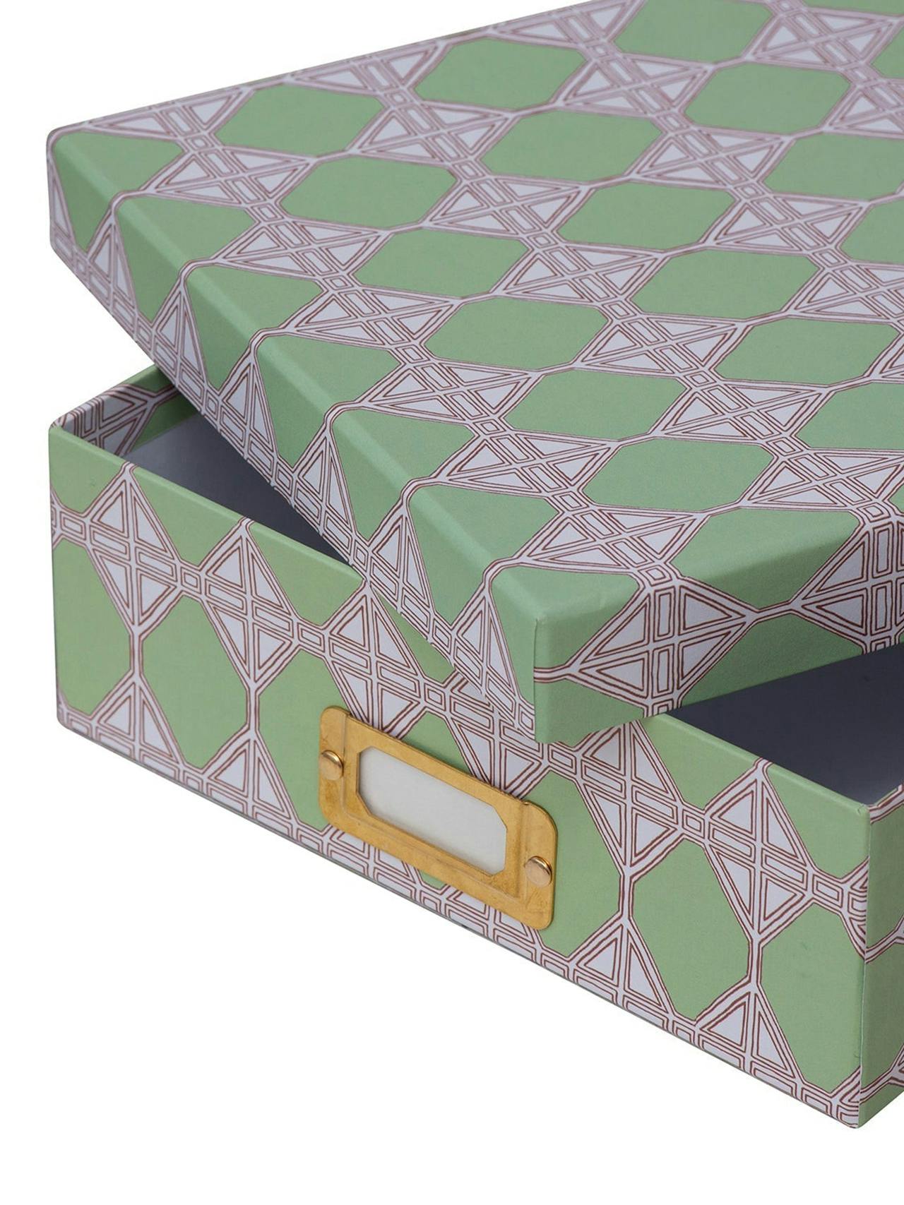 Romarong loko green lidded portfolio box  Dar Leone    - Collagerie