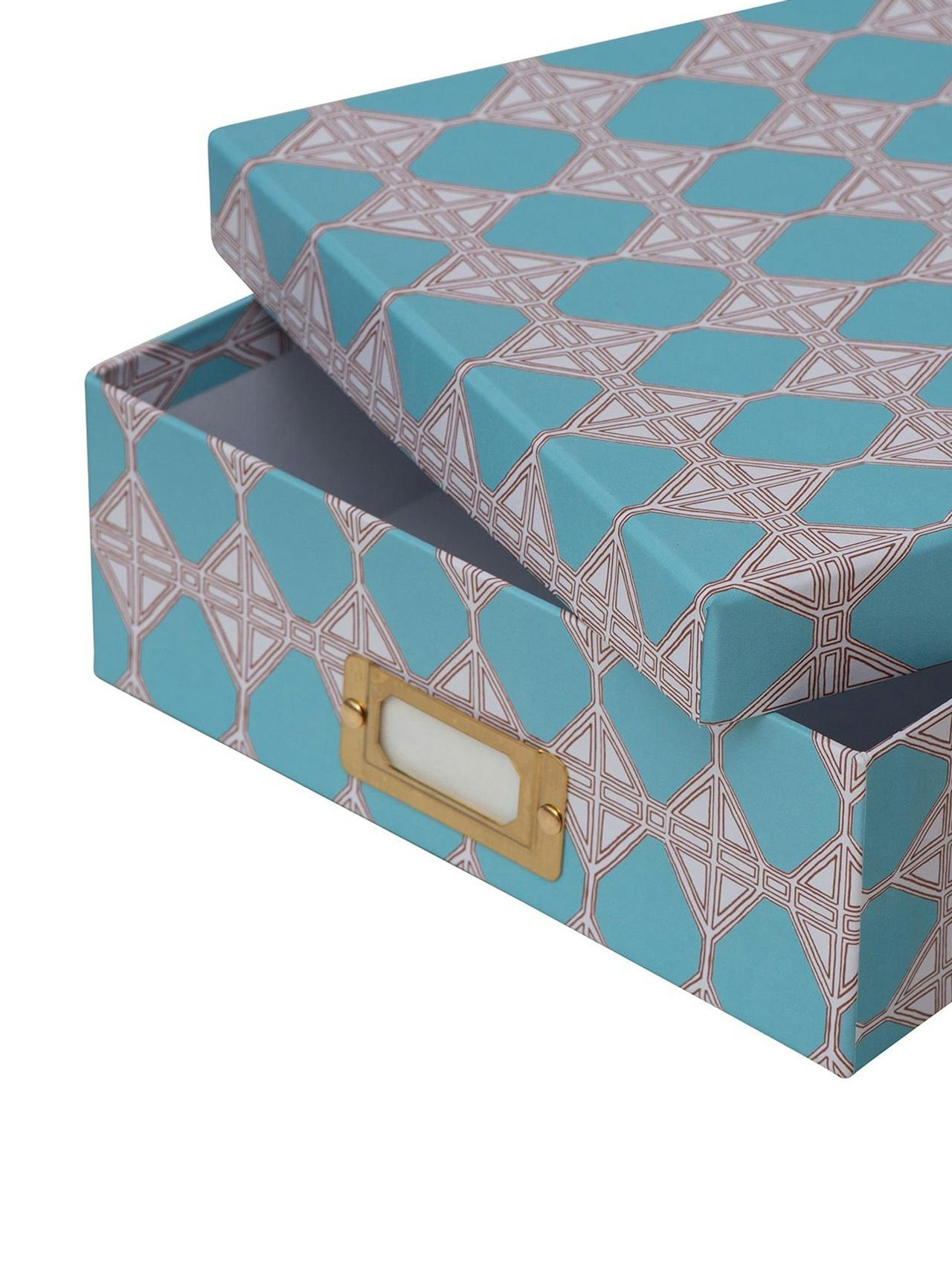 Romarong vai blue lidded portfolio box  Dar Leone    - Collagerie