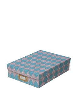 Romarong vai blue lidded portfolio box  Dar Leone    - Collagerie