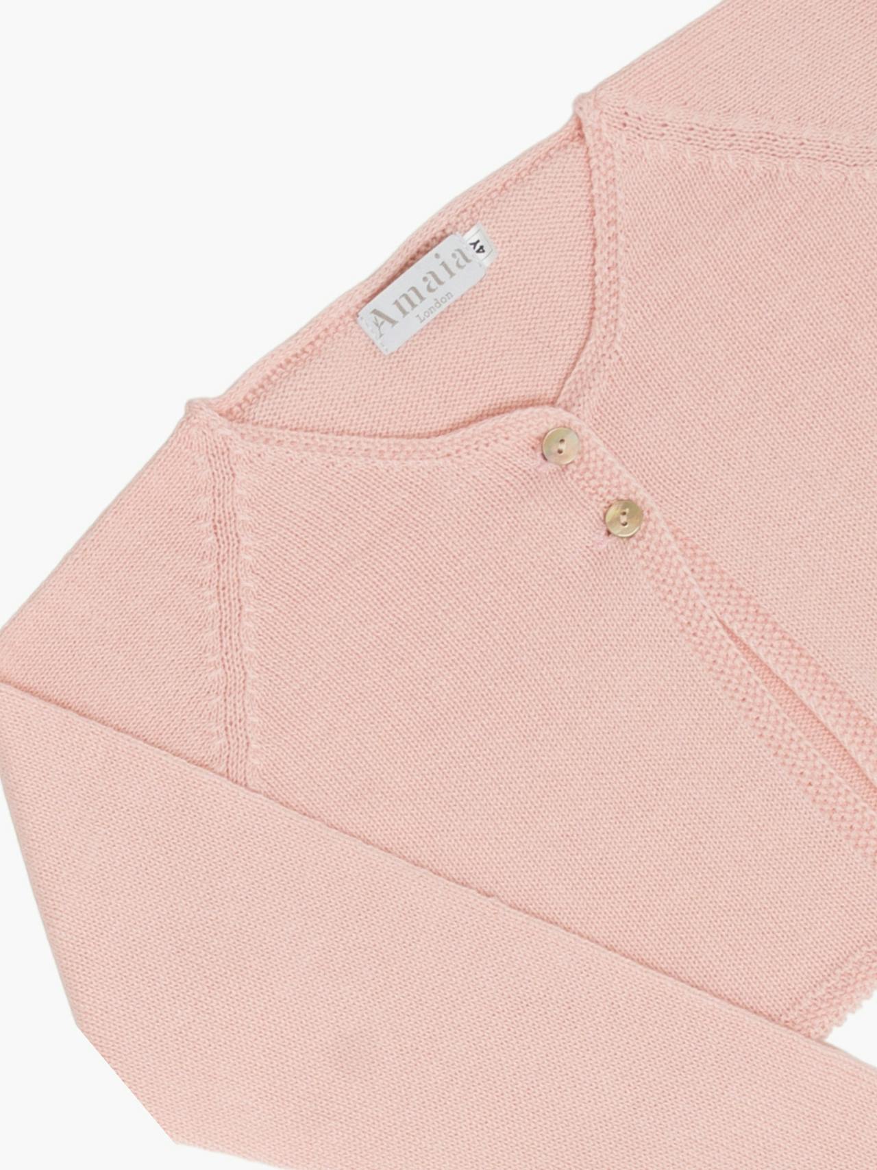 Rose cropped cardigan pink Baby & Child Clothing Amaia    - Collagerie