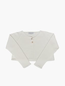 Rose cropped cardigan white Baby & Child Clothing Amaia    - Collagerie