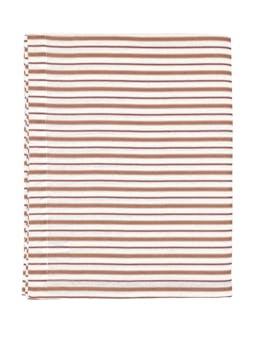 Victoria striped linen tablecloth in dusty rosewood Tablecloth Rebecca Udall    - Collagerie