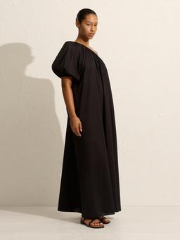 Black one shoulder maxi dress Womens Apparel - Dresses Matteau    - Collagerie