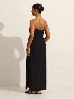 Black crepe strapless dress Womens Apparel - Dresses Matteau    - Collagerie